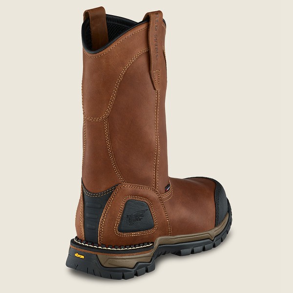 Red Wing Safety Boots Flexforce® - 11-inch Waterproof Toe Pull-on - Brown - Mens WZJ845691